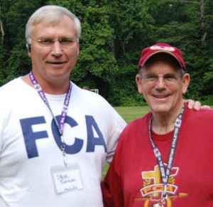 Robinson and FCA Multi-Area Director Doug Scott at an FCA camp